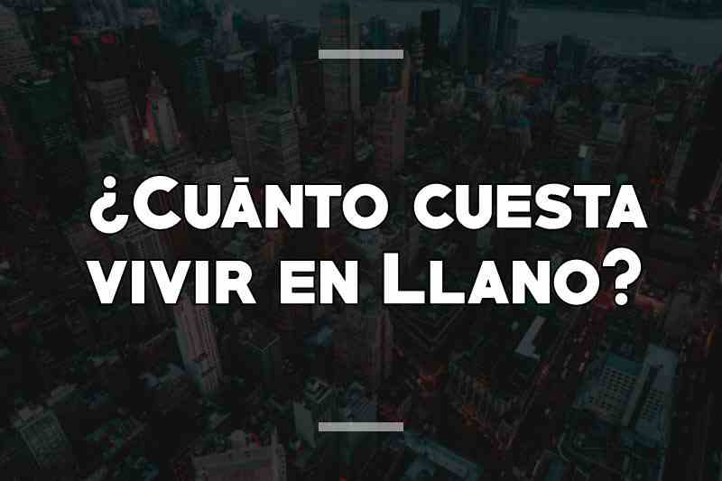 ¿Cuánto cuesta vivir en Llano