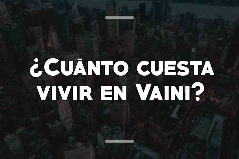 ¿Cuánto cuesta vivir en Vaini